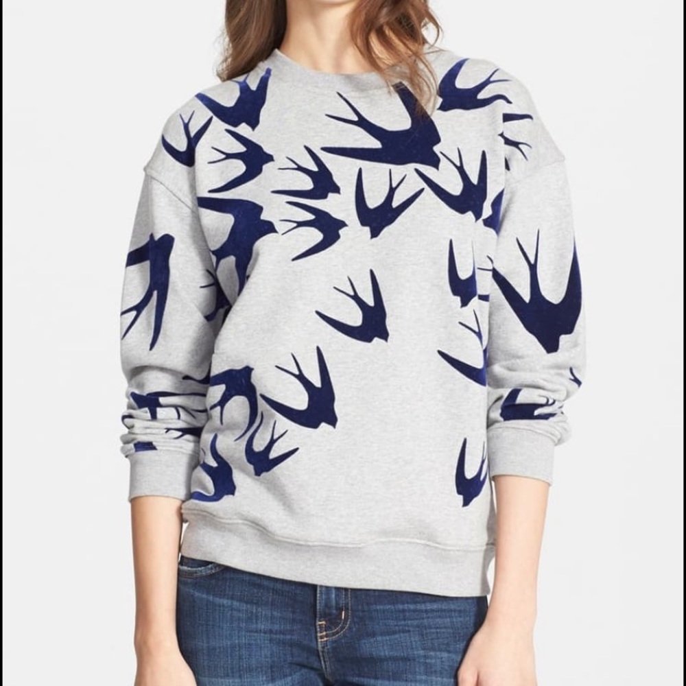 McQ swallow bird sweatshirt small euc
